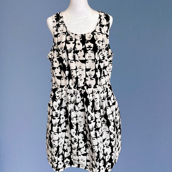 *VINTAGE* Andy Warhol Pop Art Cotton Dress with Pockets I Made in USA - Picture 4 of 7